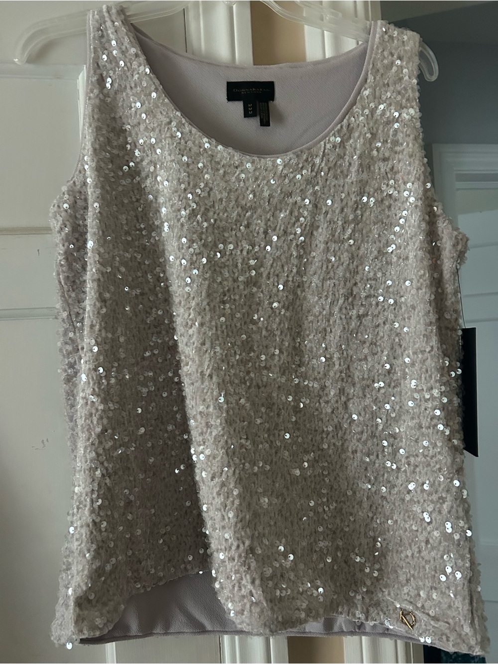 Donna Karan light GreySequin Camisole Tank
